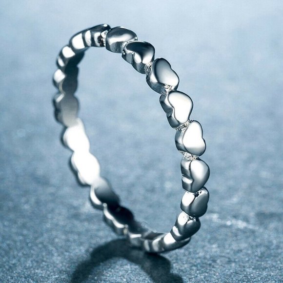 Jewelry - New 925 Silver Heart Band Ring